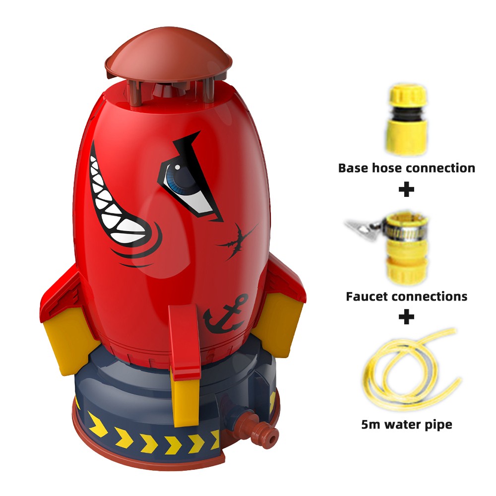 Rocket Water Sprinkler Toy for Garden Hose V6180