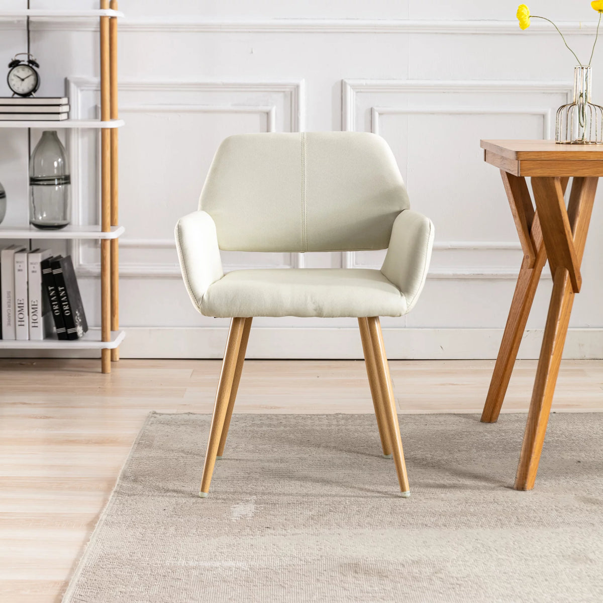 Modern Fabric Accent Chair with Metal Legs Y275423