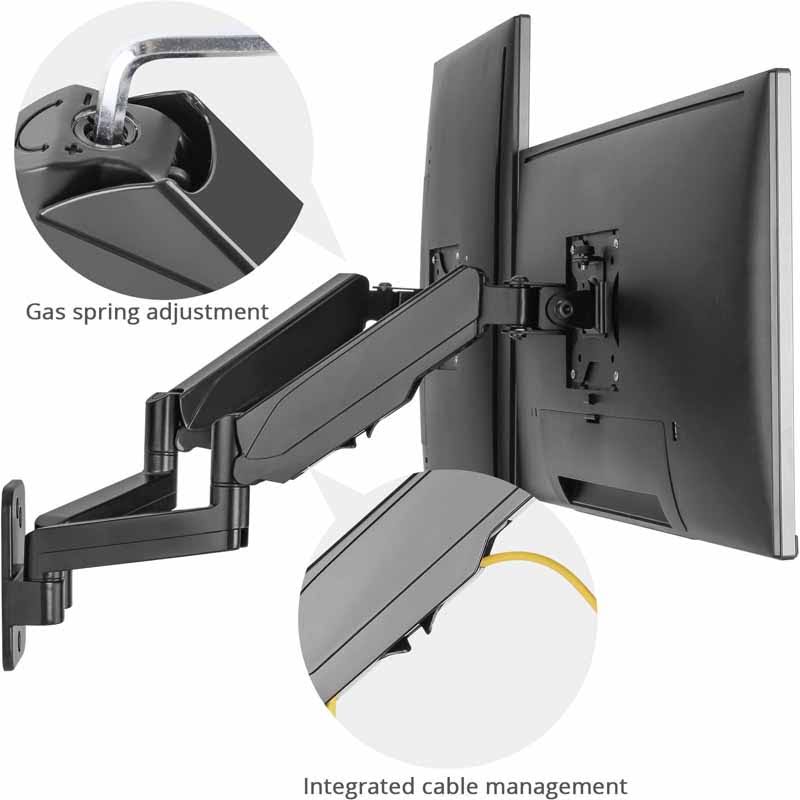 Dual Monitor Wall Mount Bracket for 2 LCD Displays W997