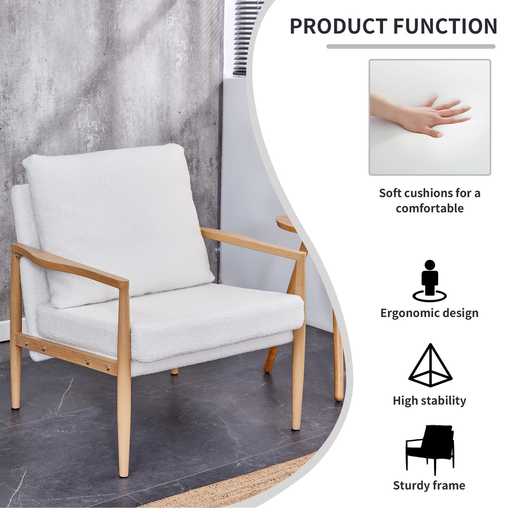 Teddy Velvet Accent Arm Chair with Metal Frame U232