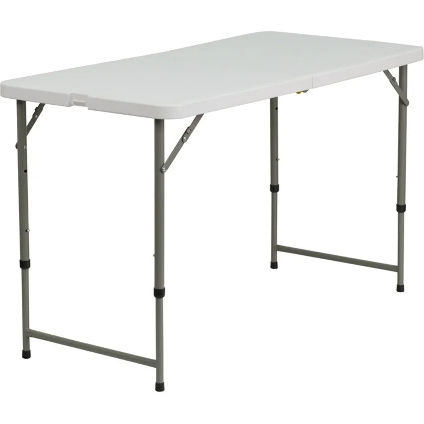Height Adjustable Granite White Plastic Folding Table R3040