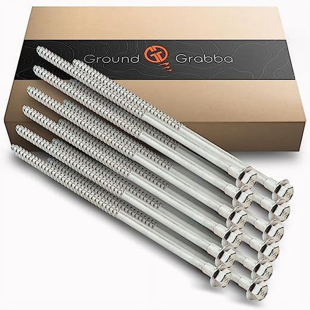 11 Inch 12 Pack Heavy Duty Screw-in Ground Anchors Y955