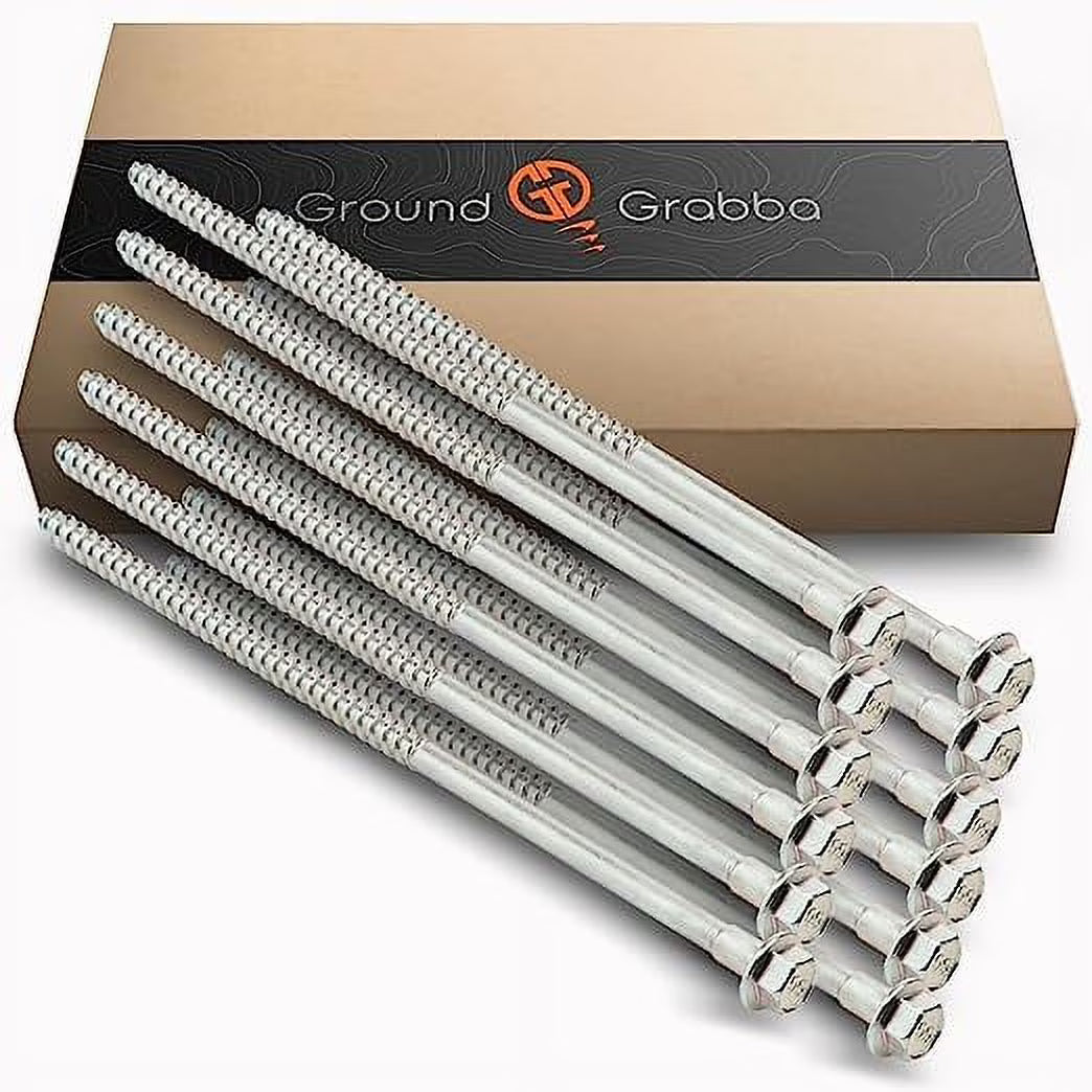 11 Inch 12 Pack Heavy Duty Screw-in Ground Anchors Y955