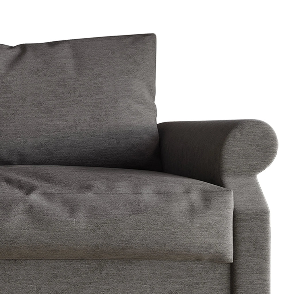 Classic Linen Upholstered Sofa Dark Grey T754