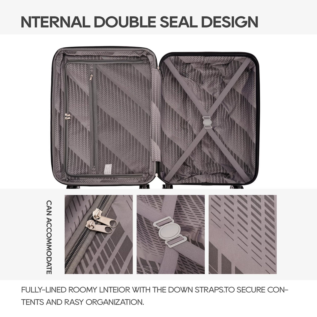 Expandable Hard Shell 3 Piece Luggage Set with Spinner Wheels F290389