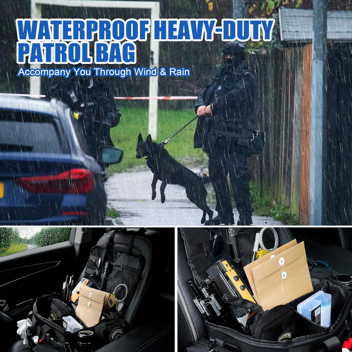 Police Tactical Bag Front Seat Patrol Organizer K511