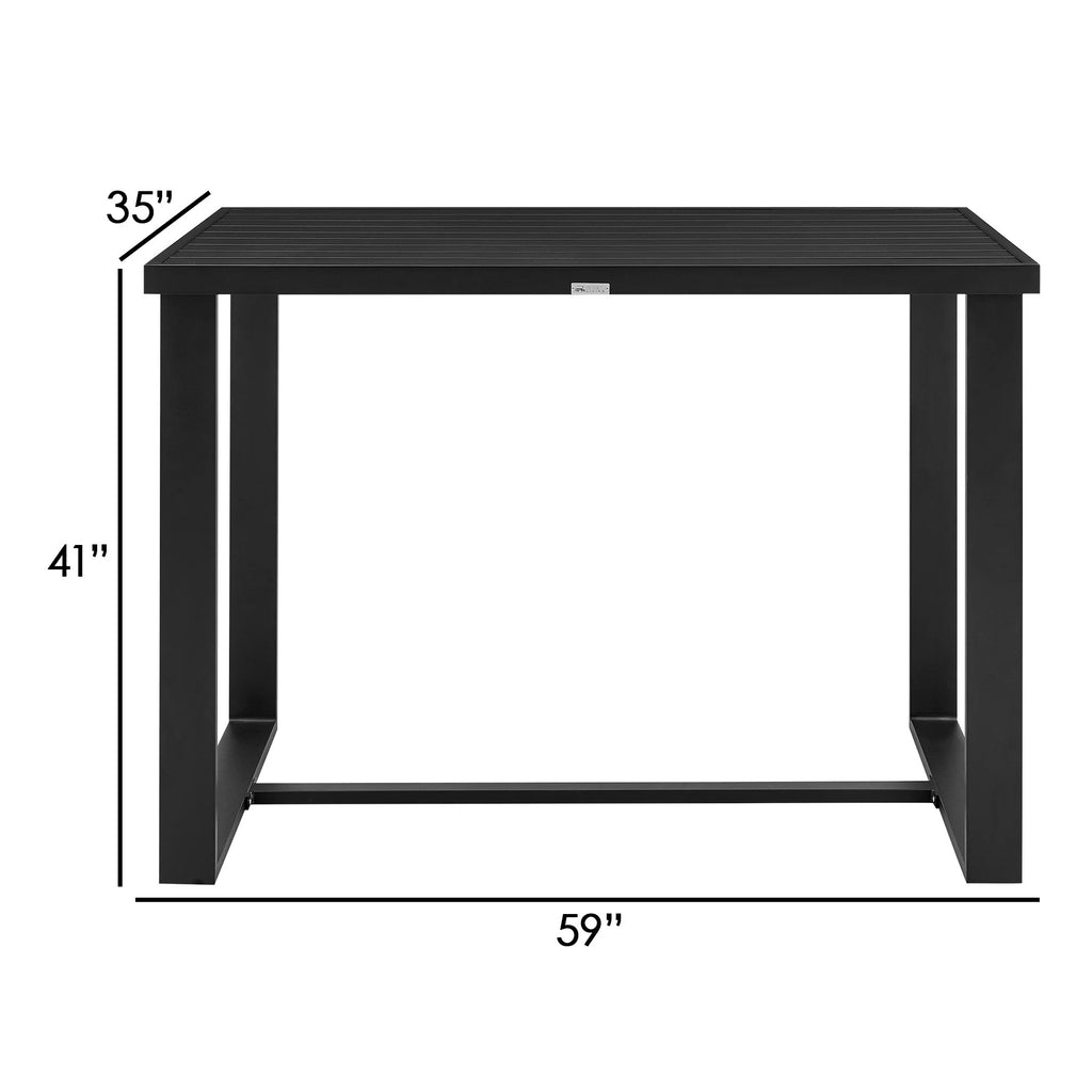 Black Patio Bar Height Dining Table K99421