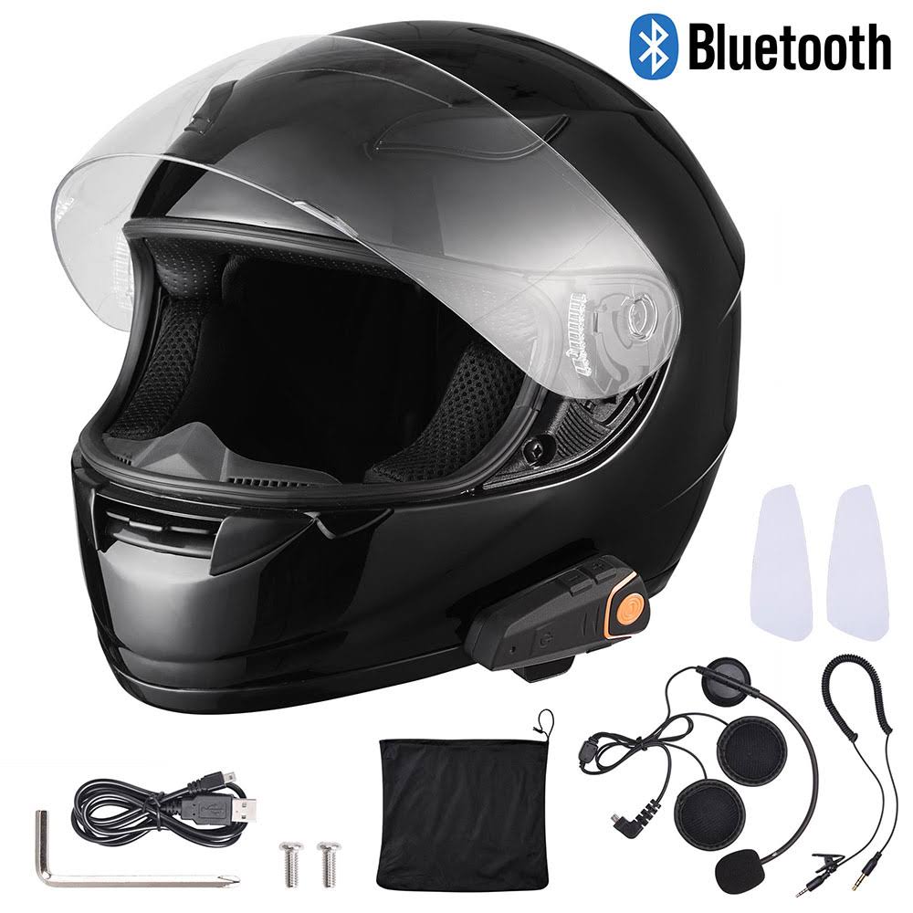 Bluetooth Motorbike Helmet Full Face with Headset Intercom MP3 FM C7722