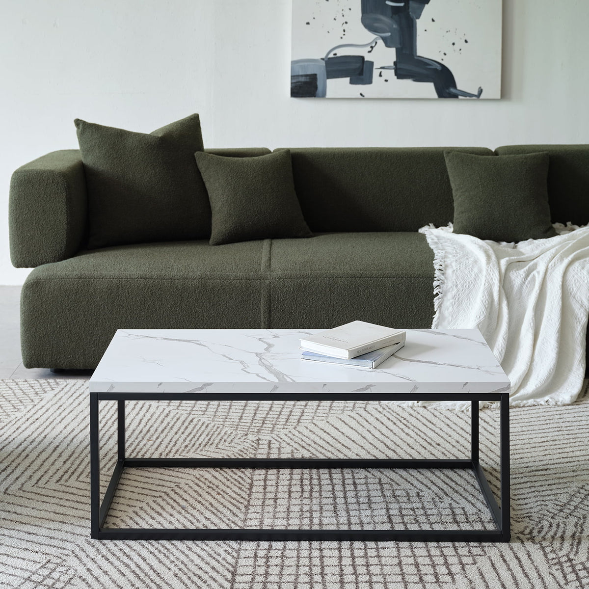 White Marble Coffee Table Z836410
