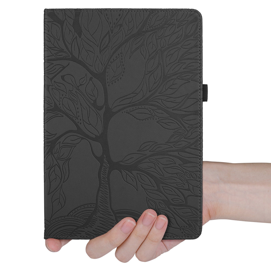 Black PU Leather Folio Flip Case with Kickstand for Samsung Galaxy Tab S6 Lite 10.4" E848253
