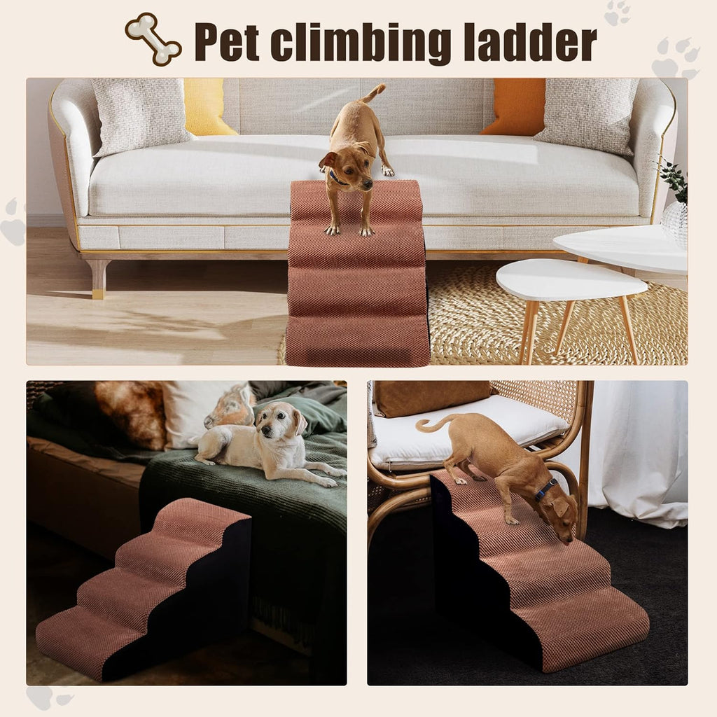 4 Tiers Non-Slip Foam Dog Stairs S199611