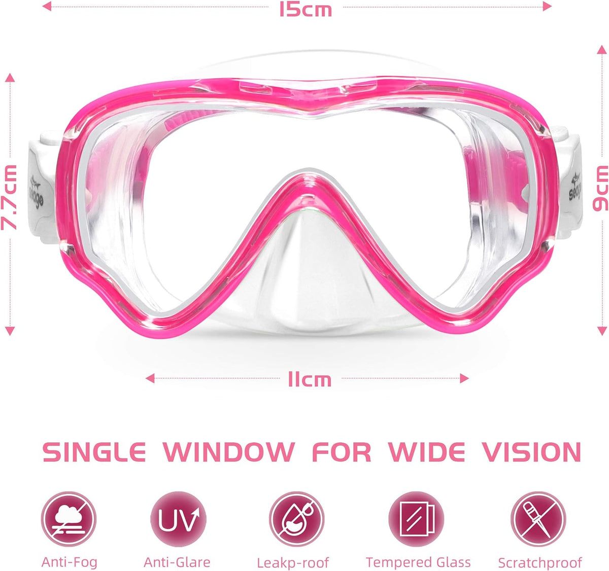 Kids Swim Goggles Snorkel Diving Mask V43922