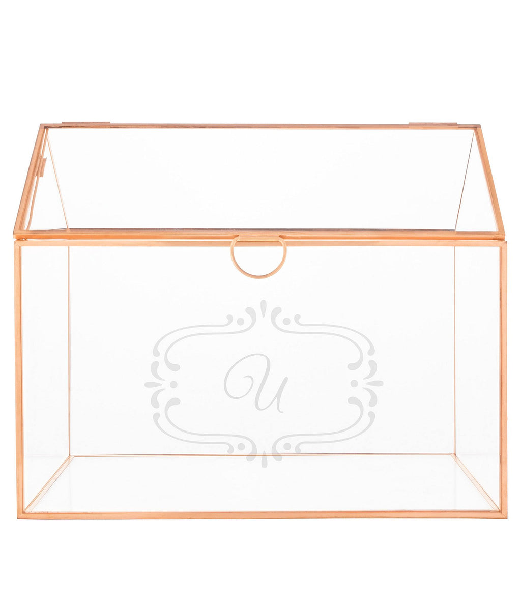 Personalized Glass Terrarium Gift Card Holder U9216