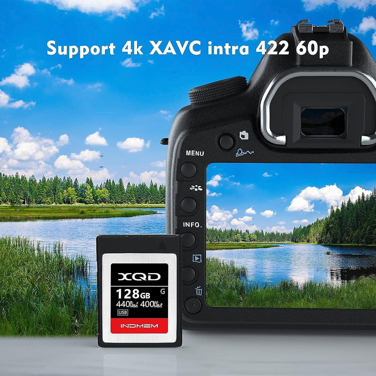 128GB XQD Memory Card with USB 3.0 Card Reader X622878