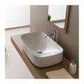 Oval White Ceramic Vessel Bathroom Sink H10077
