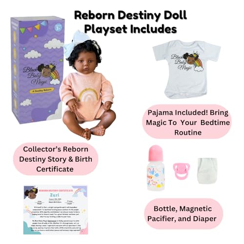 Black 17 Inch Soft Body Baby Doll with Accessories O180905