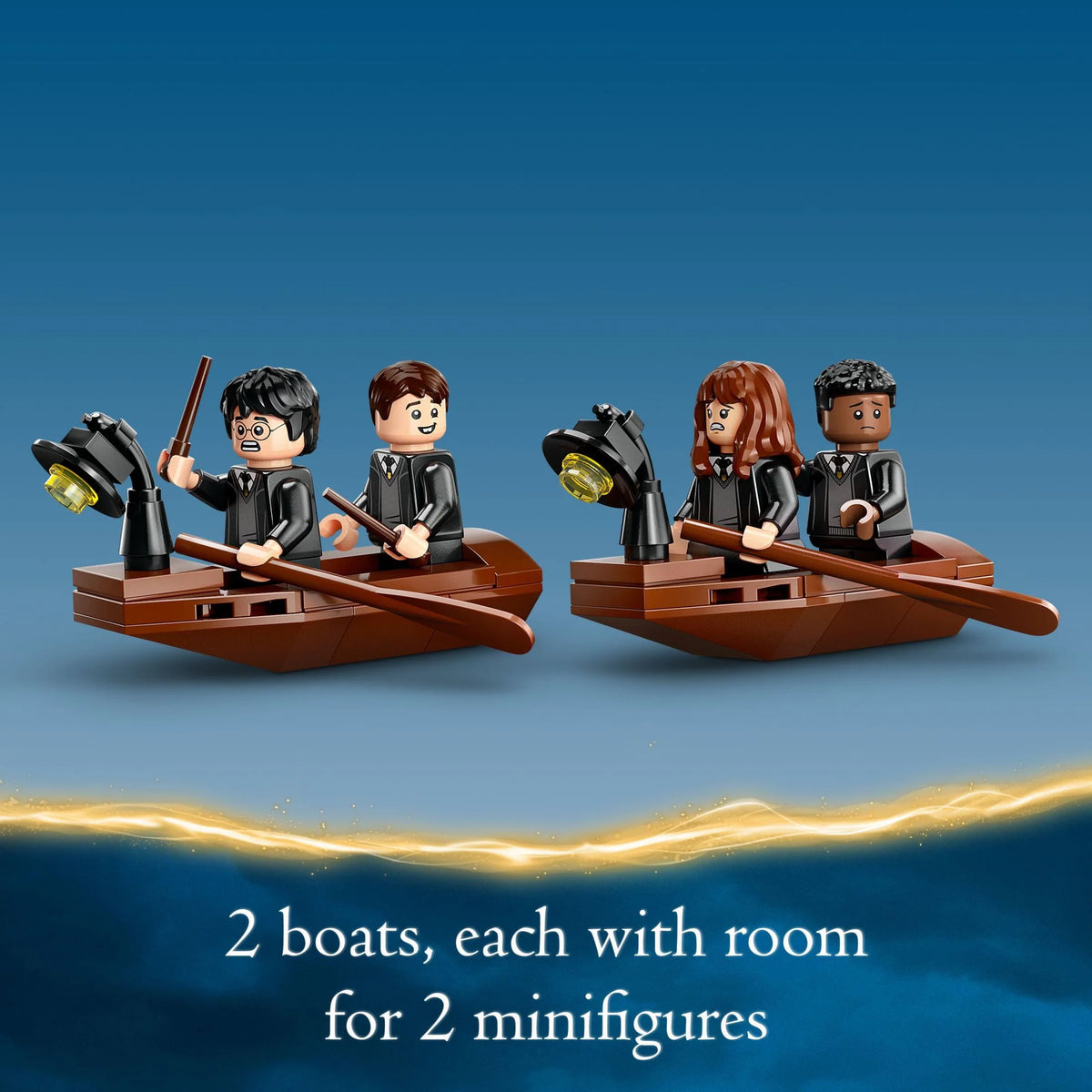 Harry Potter Hogwarts Castle Boathouse Toy with 2 Buildable Boats and 5 Minifigures O675880