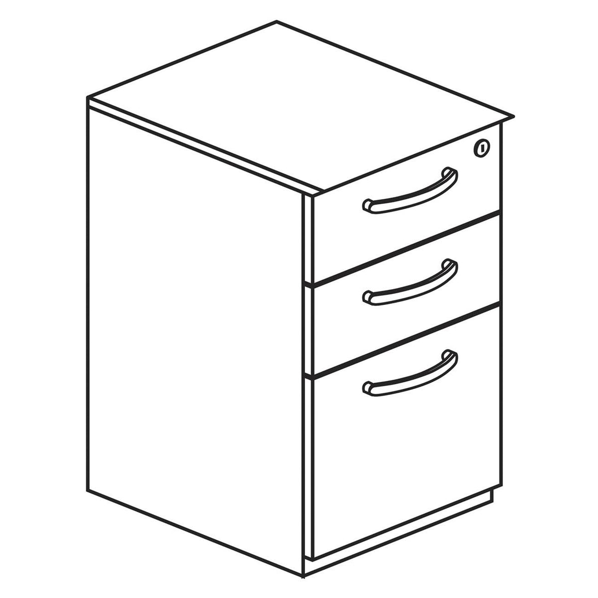 Mahogany Box-Box-File Pedestal Z5112