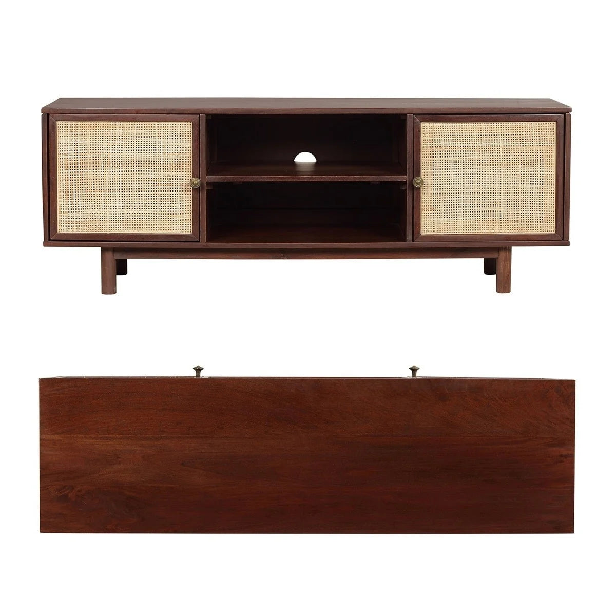 55" Solid Wood TV Stand Cabinet Media Console J525399