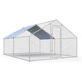 Large Metal Chicken Coop Walk-in Poultry Cage with Waterproof Cover Q366