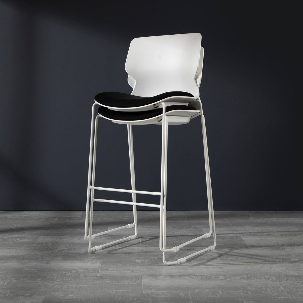 Black/Charcoal Guest Stool, 2 Pack E95262