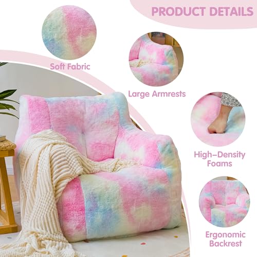 Faux Fur Memory Foam Bean Bag Chair V9623