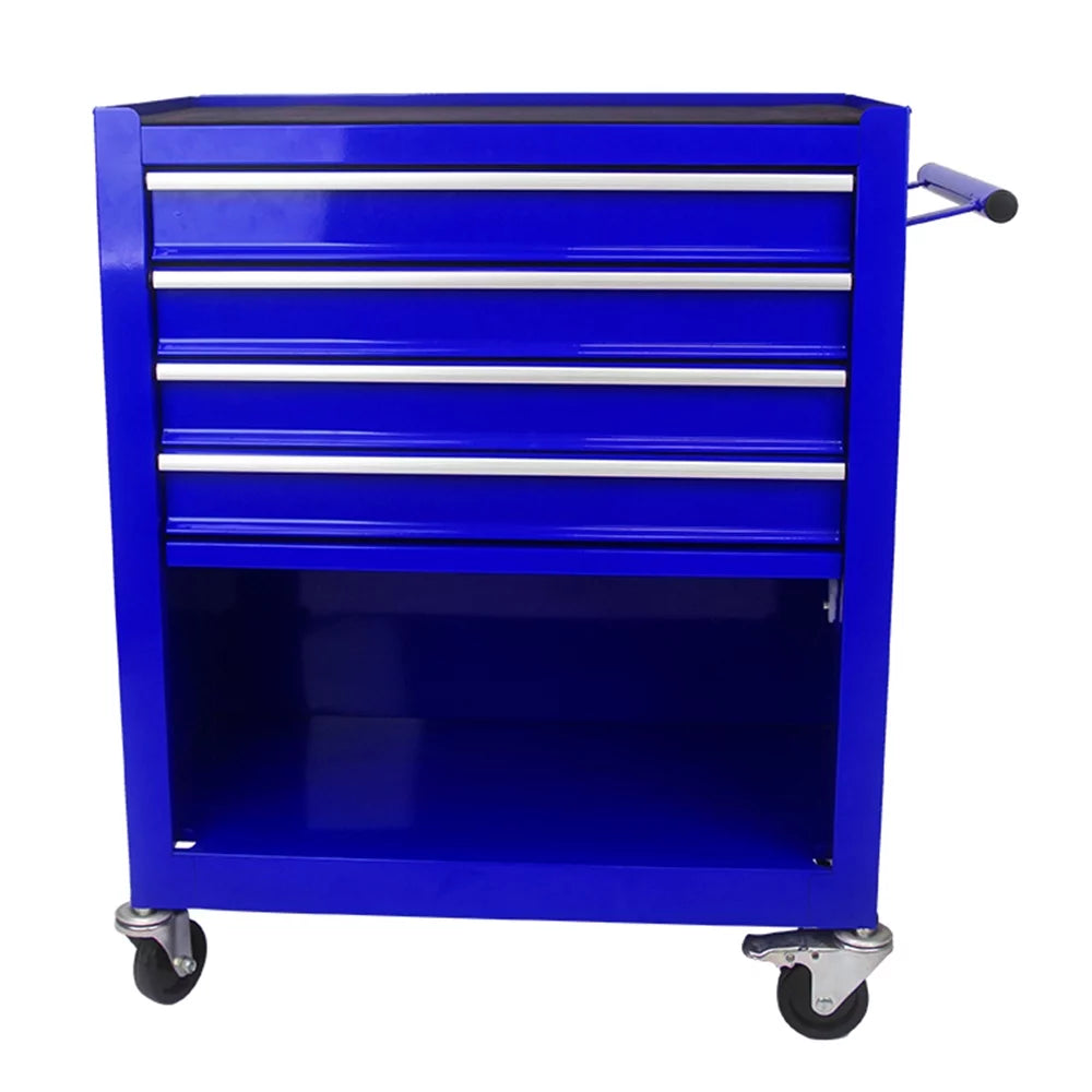 Blue 4 Drawers Rolling Tool Chest Cabinet with Wheels J703