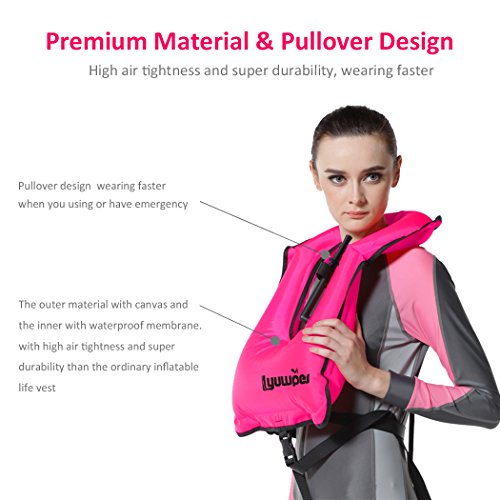 Inflatable Snorkel Vest Adult Snorkeling Jackets L4461