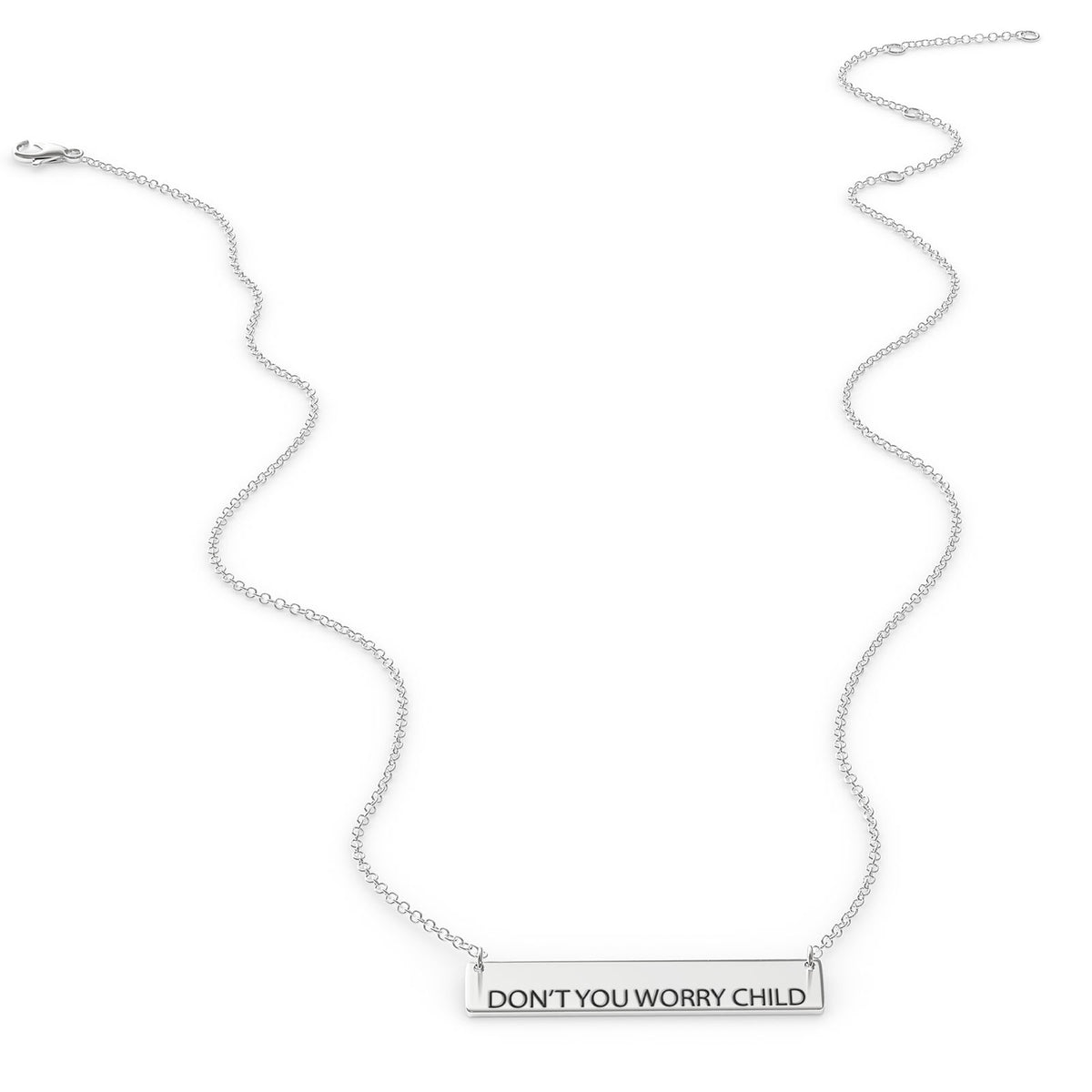 Sterling Silver Bar Pendant Necklace G7125