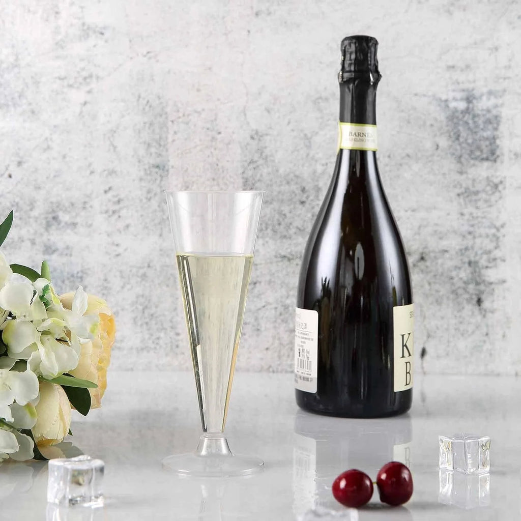 12 Oz Clear Disposable Plastic Champagne Flutes R6147