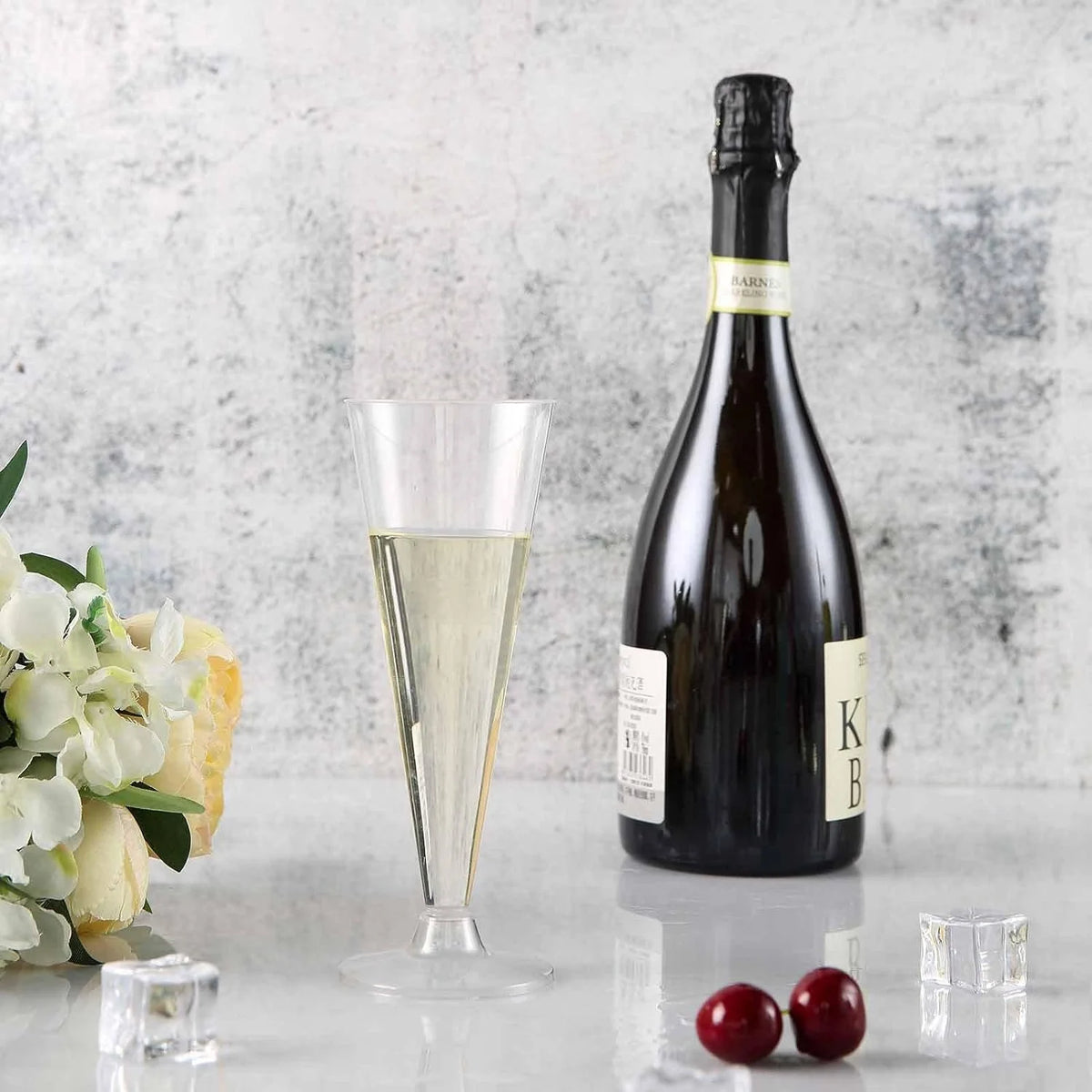 12 Oz Clear Disposable Plastic Champagne Flutes R6147