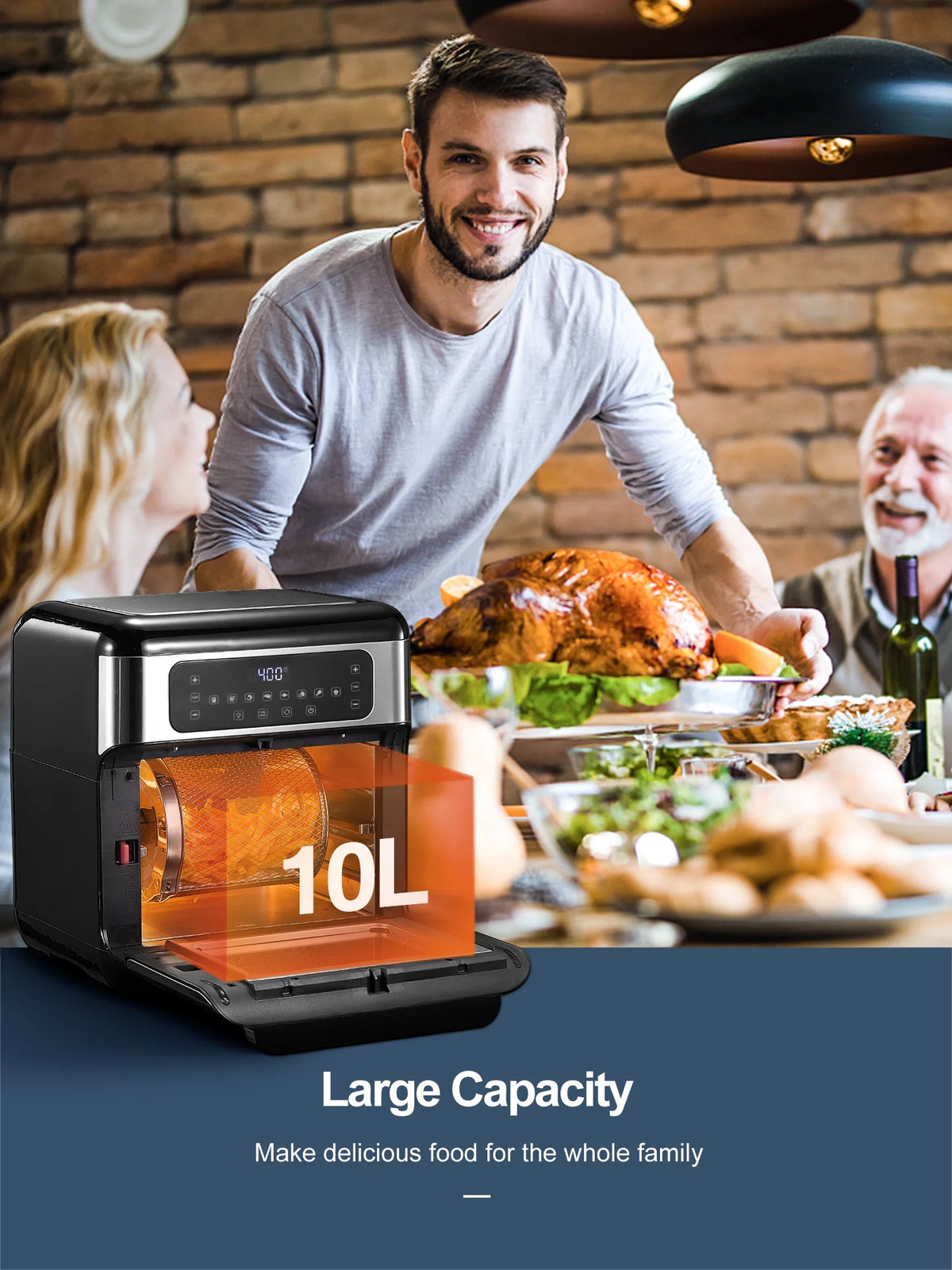 Silver 11 QT Air Fryer Oven C113938