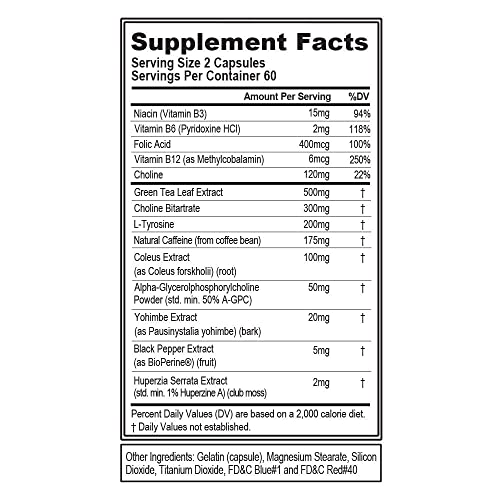 Thermogenic Fat Burner Supplement 60 Servings T2795