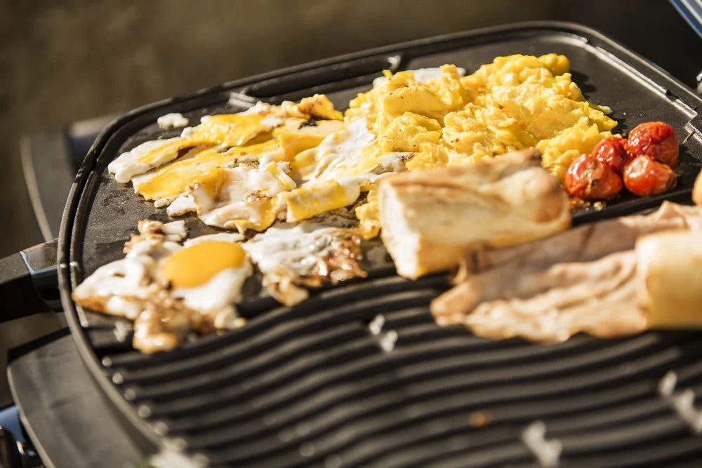 Red Portable Propane Gas Grill with Griddle E74855