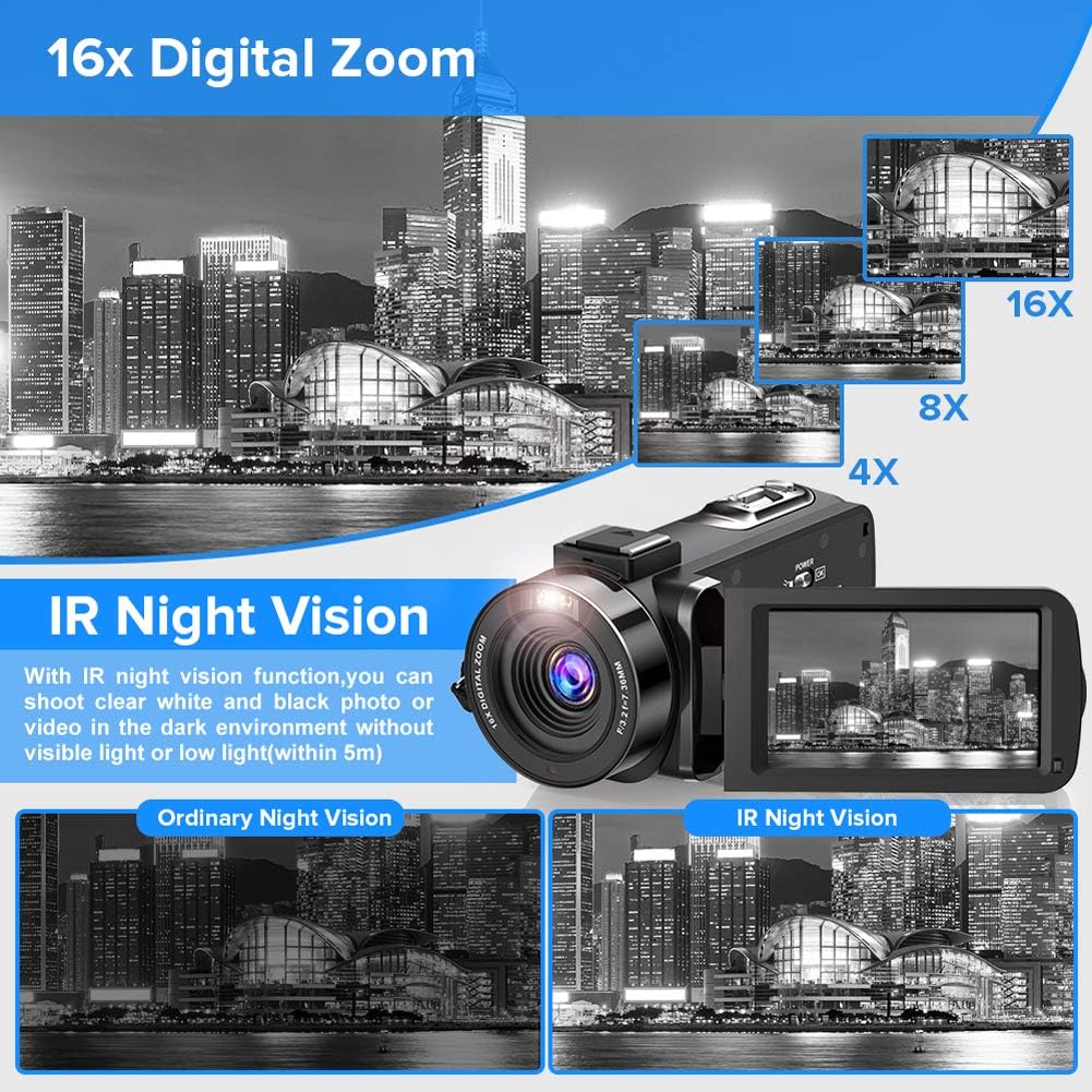 2.7K Ultra HD Digital Video Camera with Microphone W89978