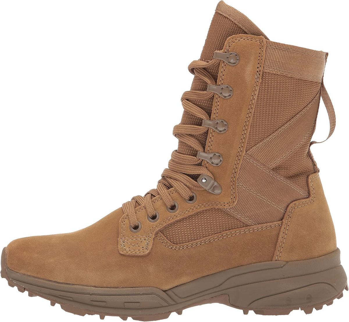 Coyote Suede Leather Combat Boots, Size 14.5 Wide S55955