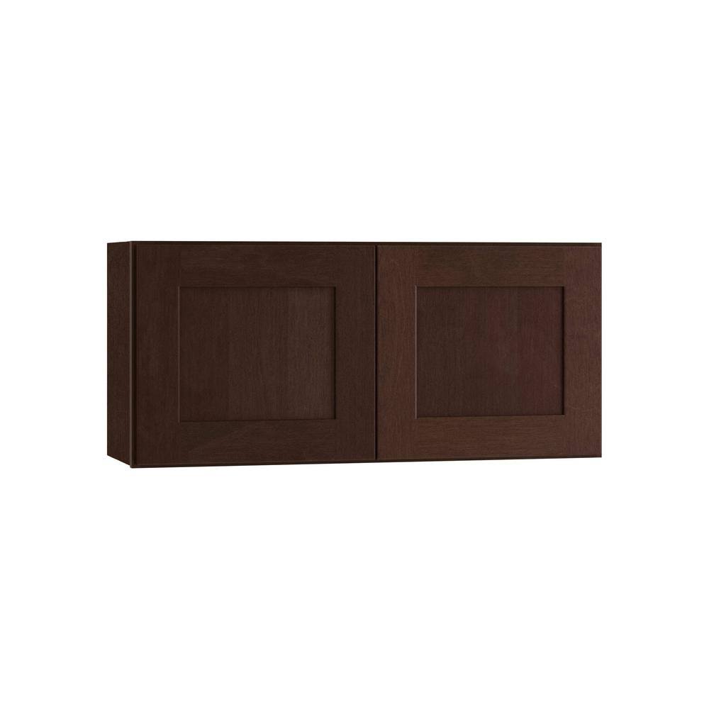 Stained Mangani Plywood Shaker Wall Kitchen Cabinet Soft Close A4495
