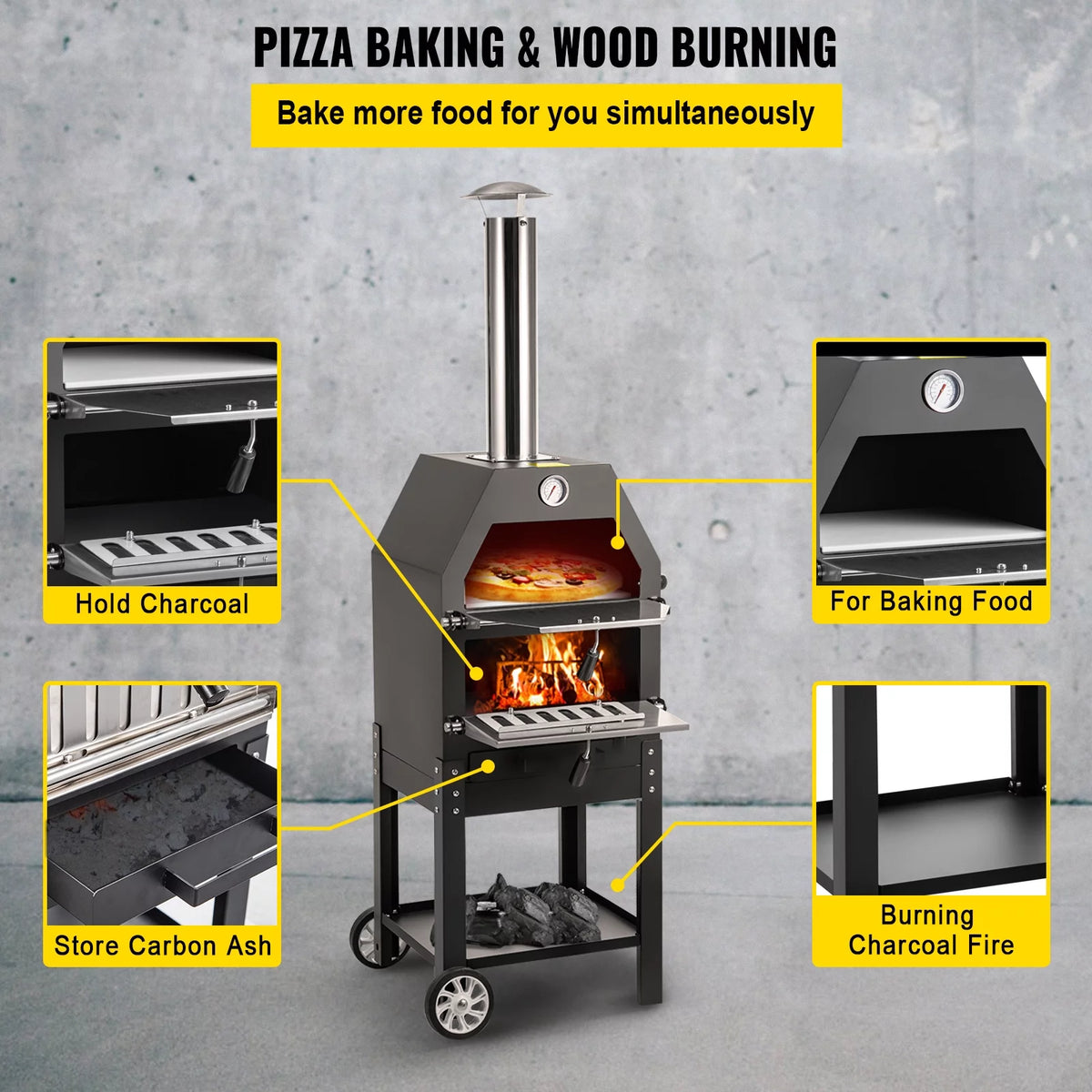 Portable Wood Fired Pizza Oven C3537