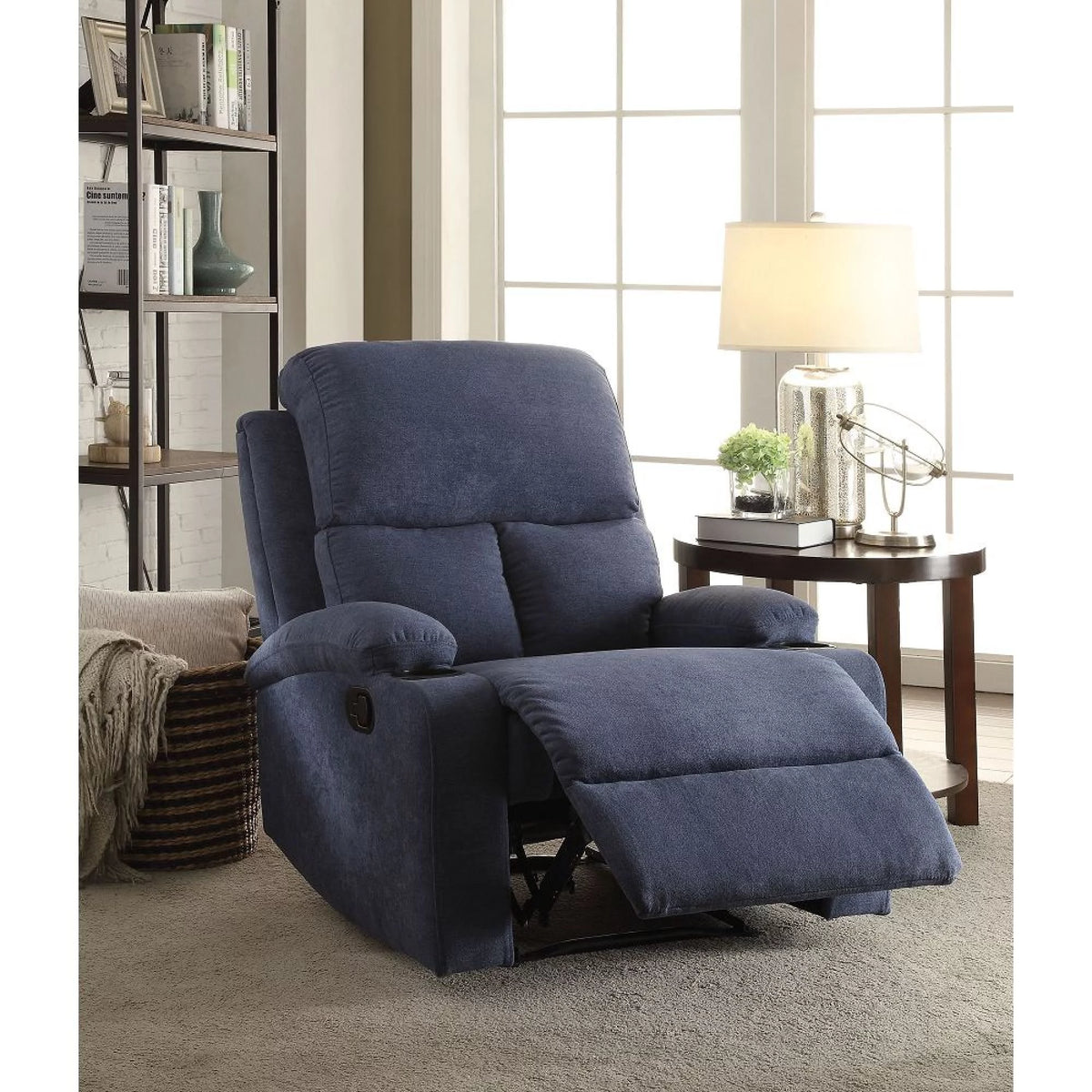 Blue Velvet Recliner E143
