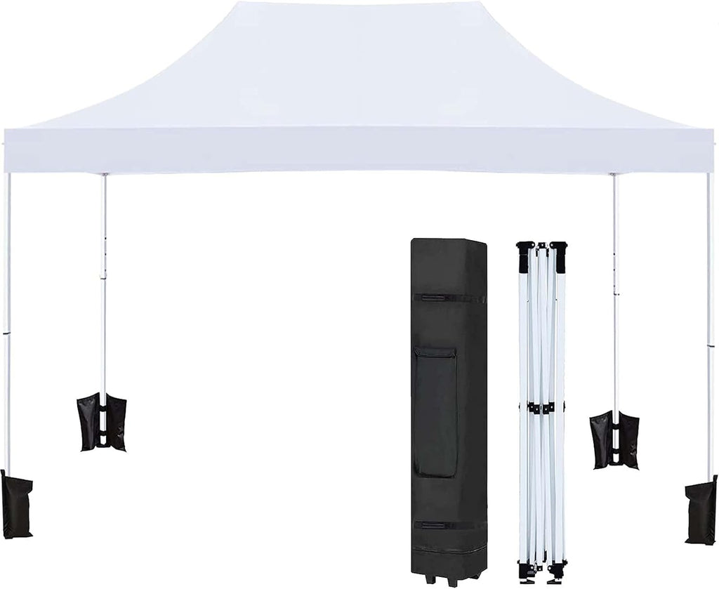 White Pop up Canopy Tent with Wheeled Bag N598495