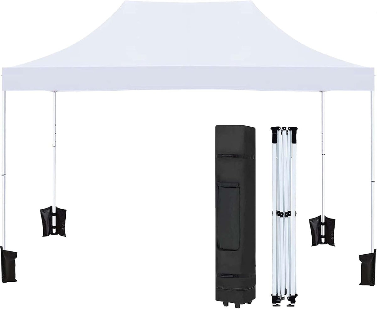 White Pop up Canopy Tent with Wheeled Bag N598495