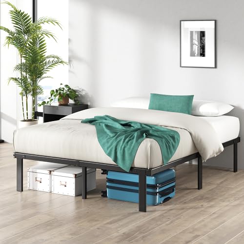 14 Inch Black Metal Platform Bed Frame, Twin R3753