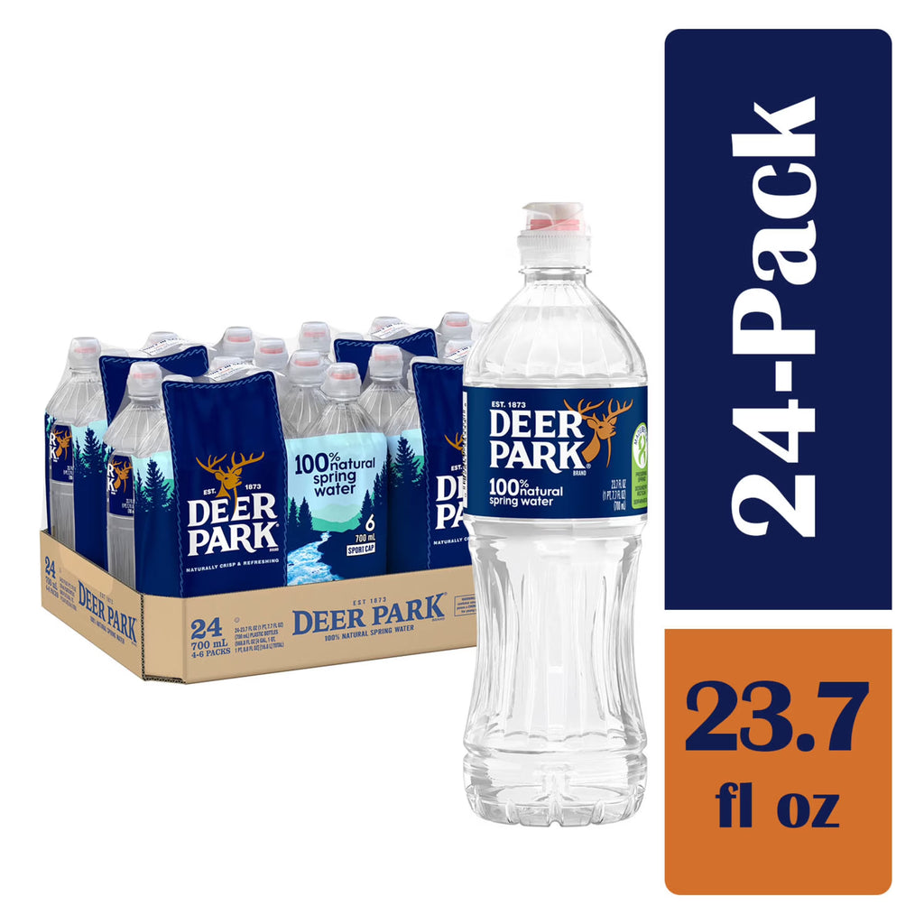 24 Pack Natural Spring Water 23.7 oz Plastic Bottles P667