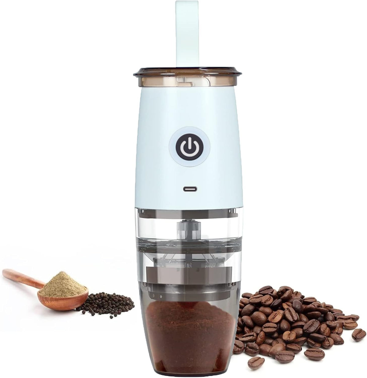 White Electric/Manual 2-in-1 Burr Coffee Grinder, Pack of 2 B614