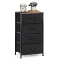 Black 4 Drawer Fabric Dresser B99764