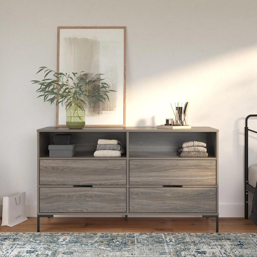 Wide Weathered Oak Dresser C1760