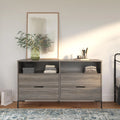 Wide Weathered Oak Dresser C1760