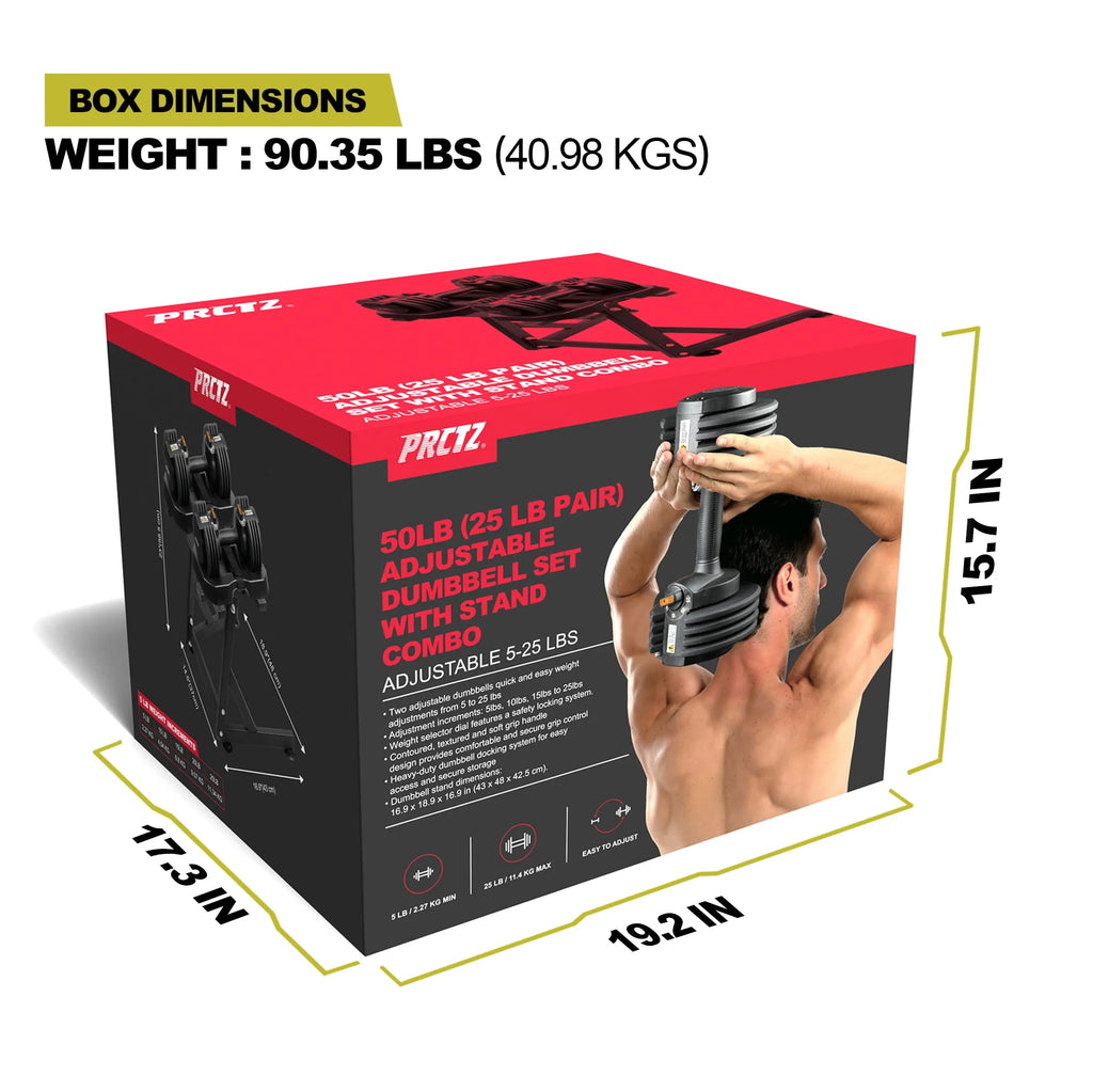 10-30lb Adjustable Dumbbell Pair with Stand J97921