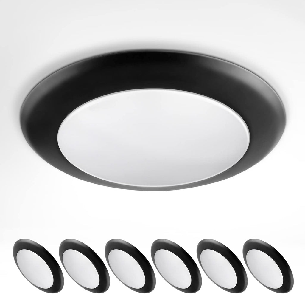 6 Inch White LED Flush Mount Ceiling Light, 15W 5000K, 12 Pack X326704