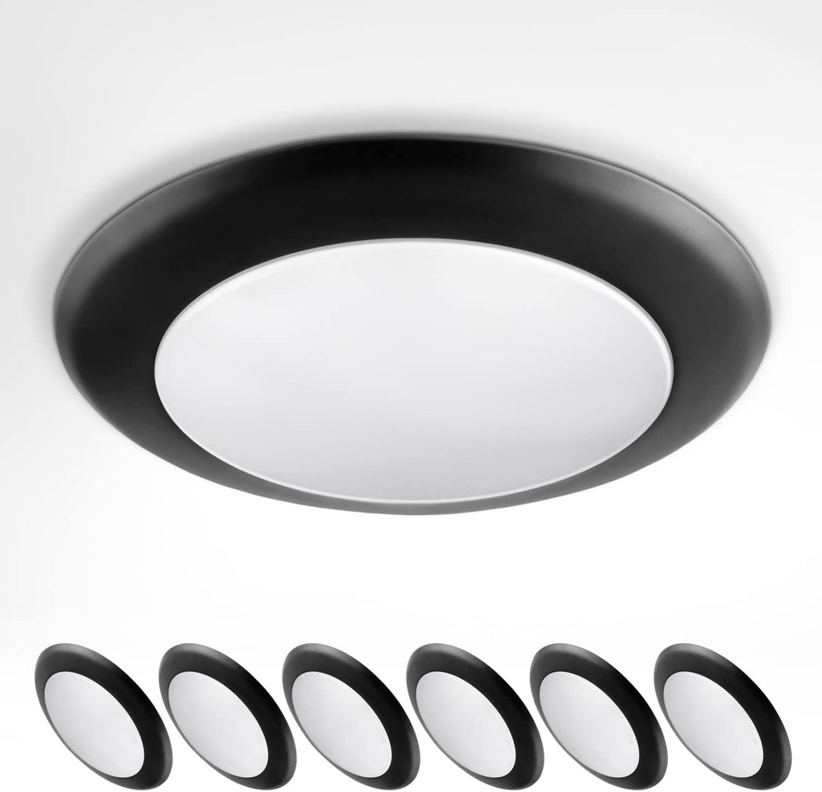 6 Inch White LED Flush Mount Ceiling Light, 15W 5000K, 12 Pack X326704